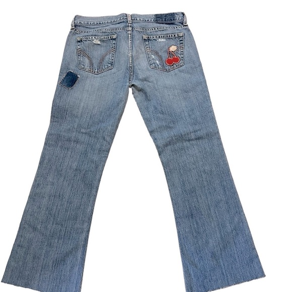 Holster boho  groovy wide denim jeans cropped at ankle - Picture 2 of 5